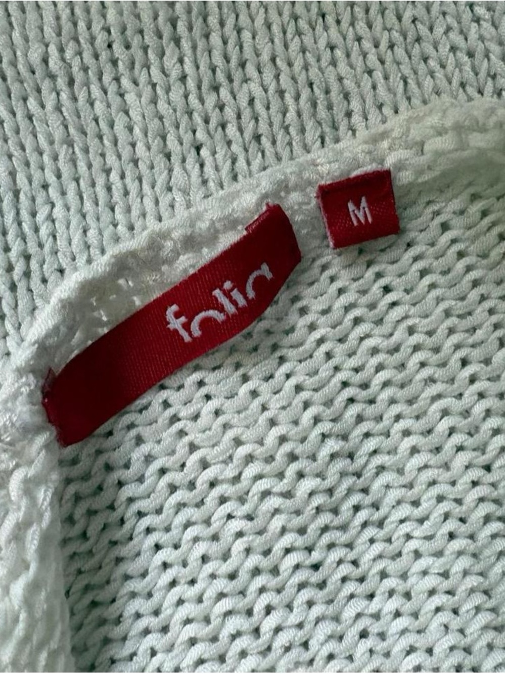 White Cable Knit Sweater - Picture 3 of 4